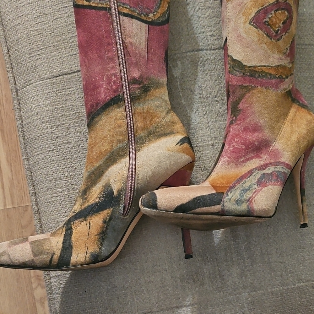 Colorful Abstract Women's Boots - Picture 8 of 10